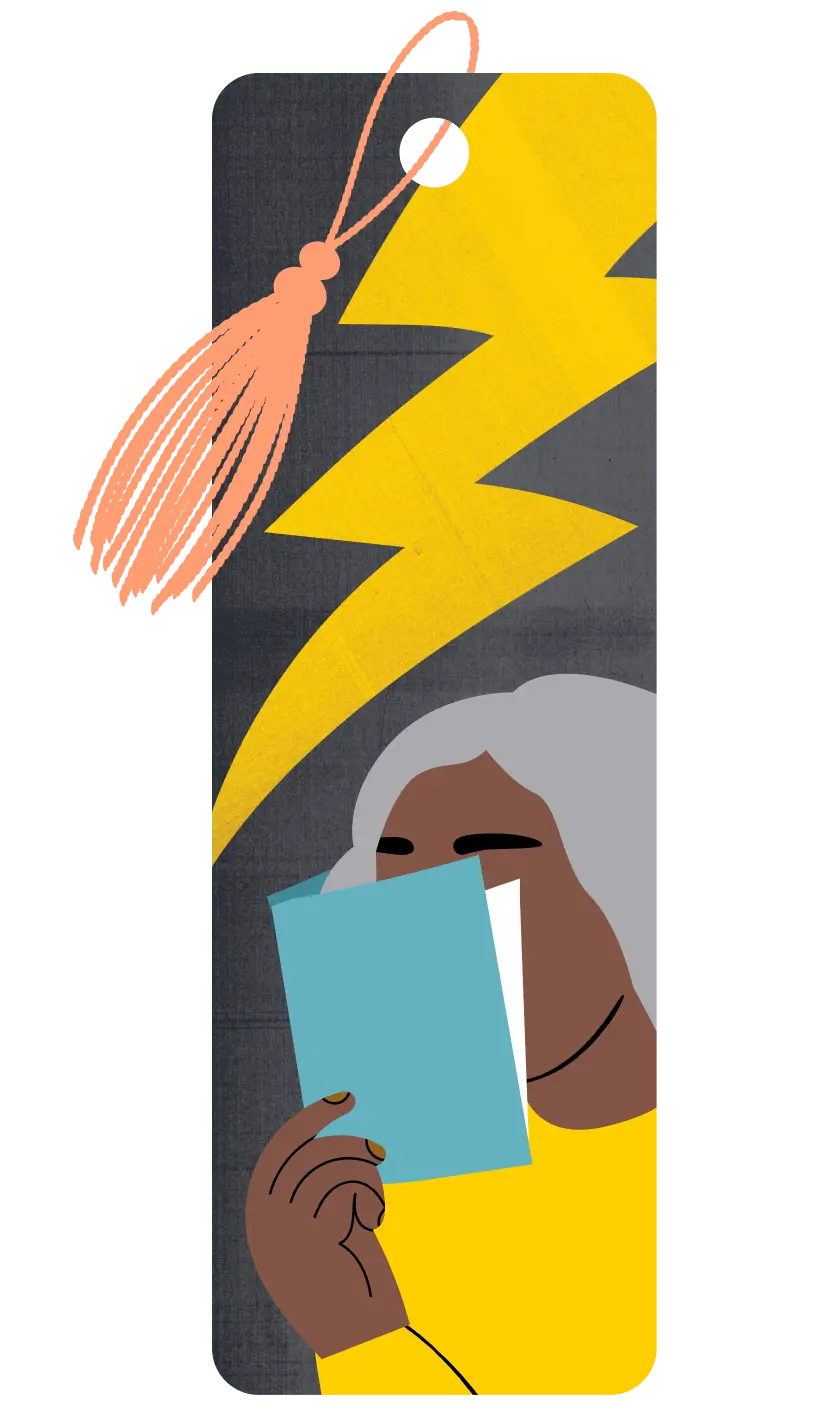Lightning Round bookmark badge